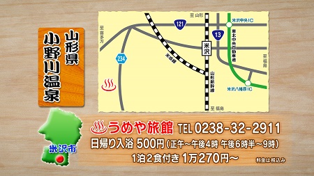 小野川温泉うめや旅館地図