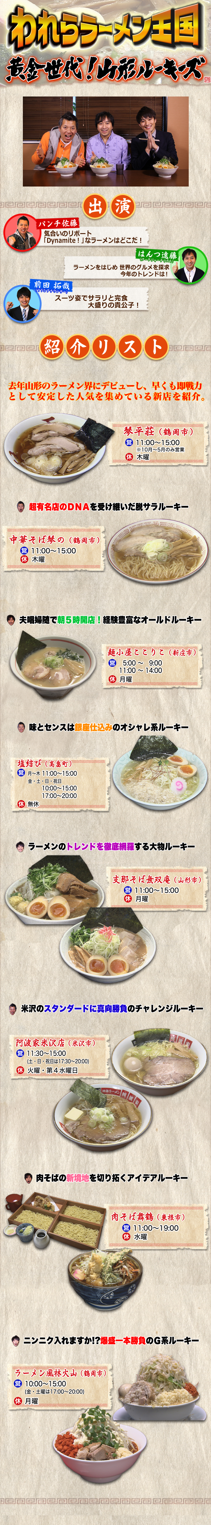 われらラーメン王国黄金世代!山形ルーキーズ